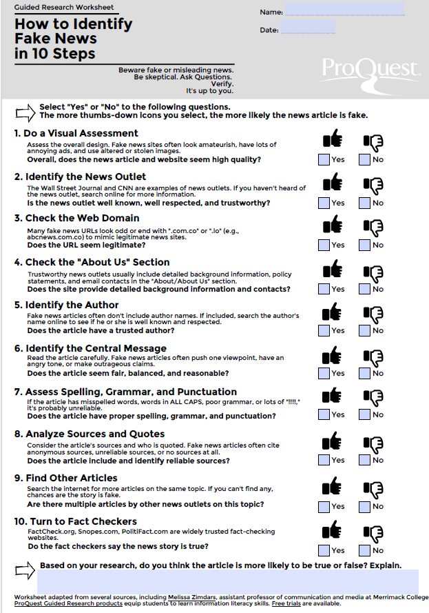 How to identify fake news